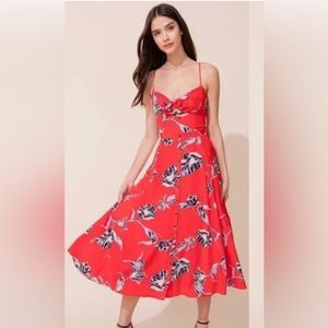 Yumi Kim flirty red floral dress - size M
